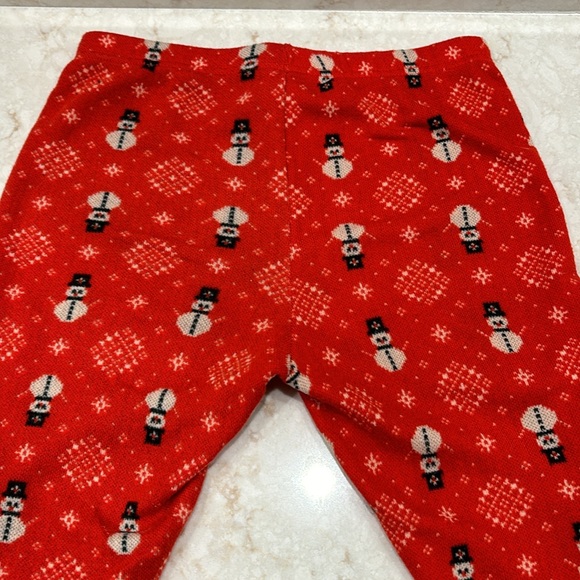 Pants - Snowman Fleece Leggings Size Medium